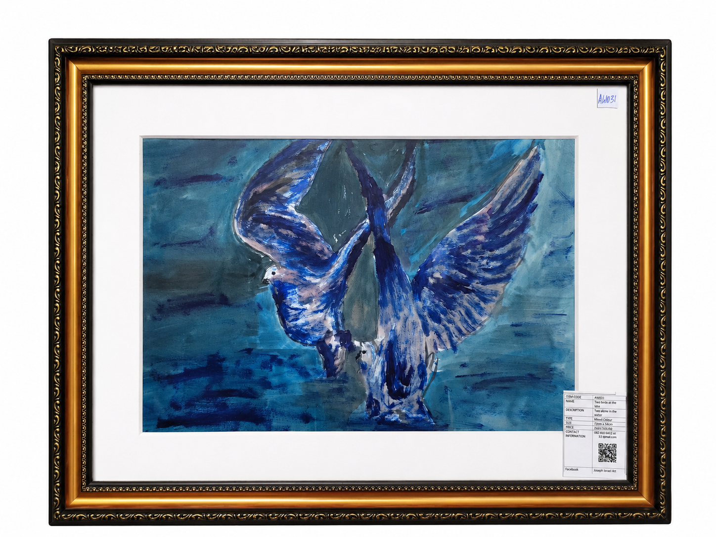 Two birds at the water